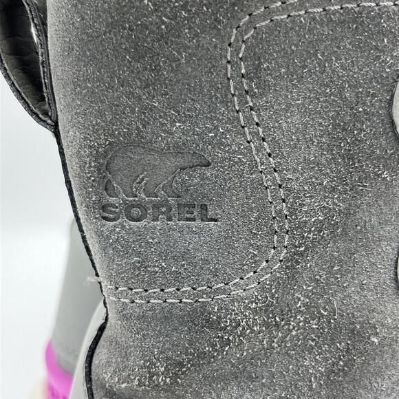 Sorel Kids Quarry Grey/Bright Lavender Explorer Lace WP Boot US 5 - Picture 10 of 13